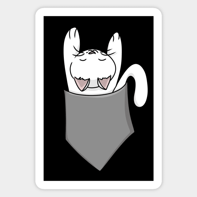 Cute Cat in the Pocket Sticker by HugSomeNettles